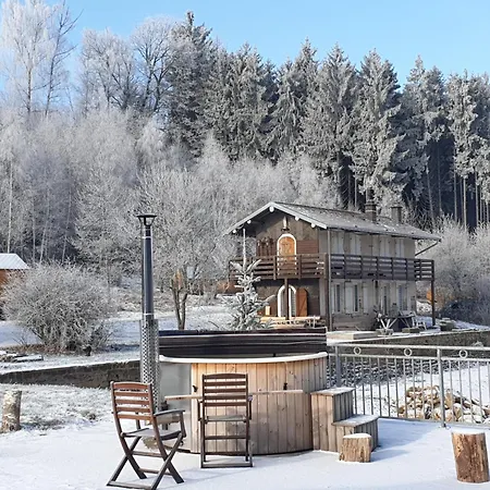 Chalet White Wood Tiny House Darney